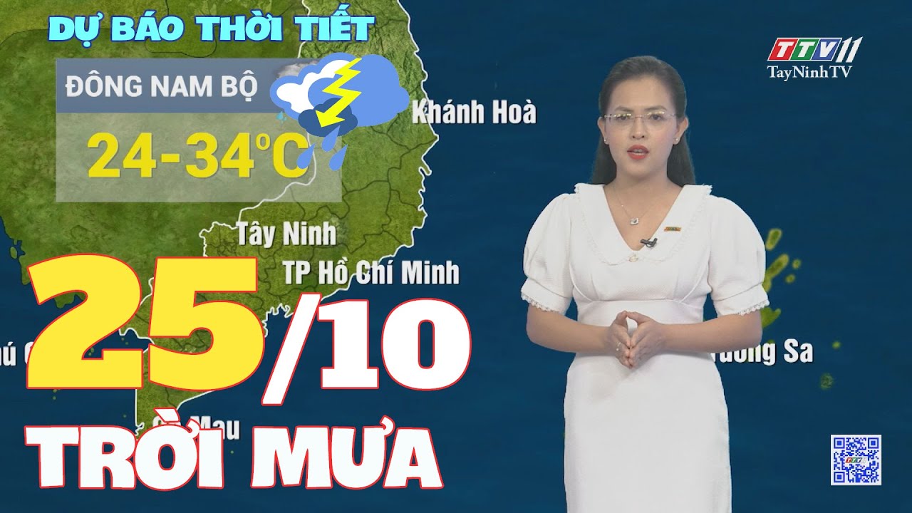 Bản tin thời tiết 25-10-2024 | TayNinhTVENT